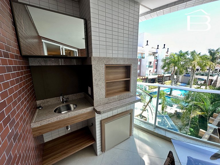 128A - Apartamento com piscina para 6 pessoas