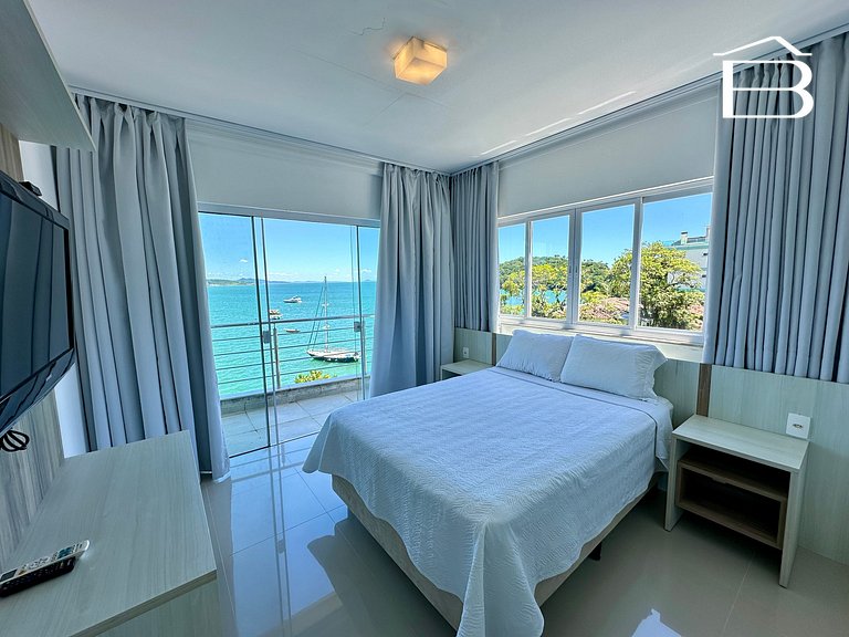 010 - Triplex frente mar até 10 pessoas na Praia da Lagoinha