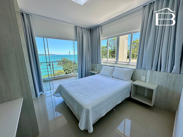 010 - Triplex frente mar até 10 pessoas na Praia da Lagoinha