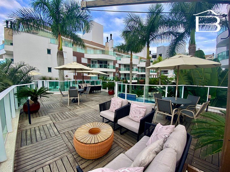 128A - Apartamento com piscina para 6 pessoas