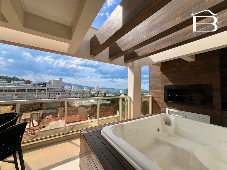 133 - Jacuzzi Privativa e vista mar em Bombinhas