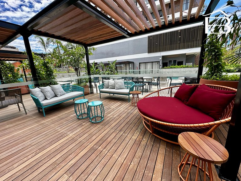 037 - Apartamento para 6 pessoas com piscina