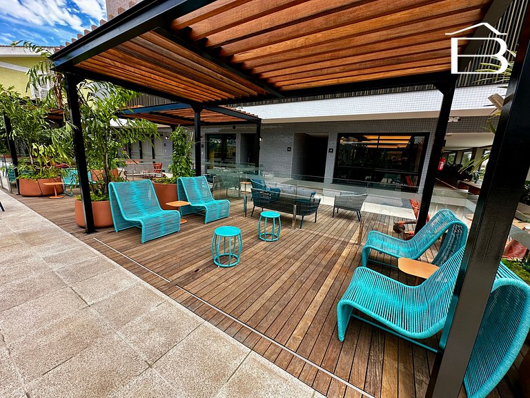 037 - Apartamento para 6 pessoas com piscina