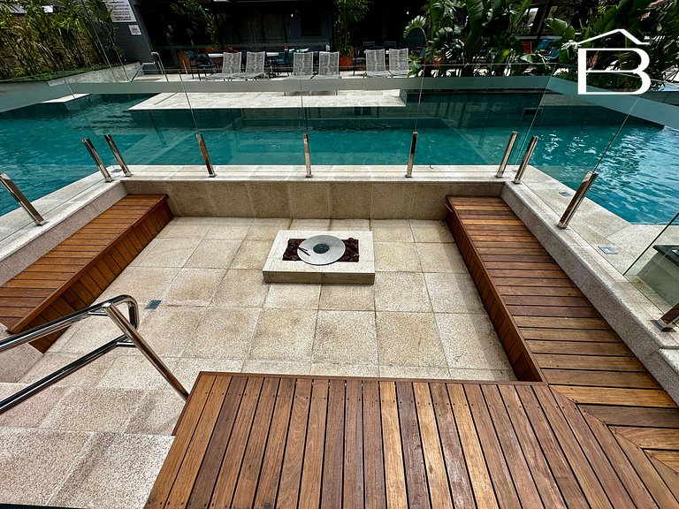 037 - Apartamento para 6 pessoas com piscina